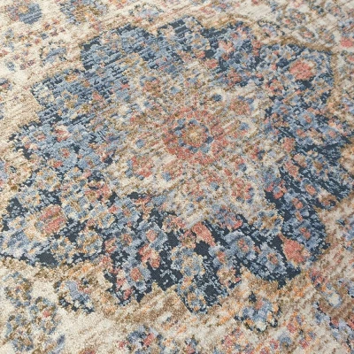 Ovális szőnyeg 200x290 cm FRANCO - bézs / kék