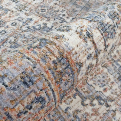 Ovális szőnyegdarab 120x170 cm FRANCO - kék / bézs