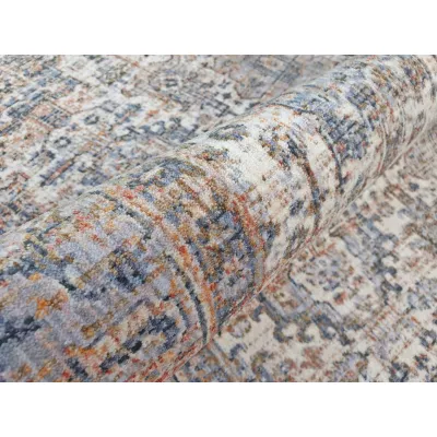 Ovális szőnyegdarab 120x170 cm FRANCO - kék / bézs