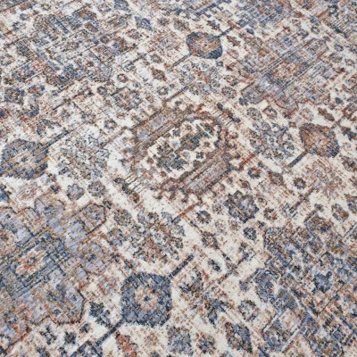 FRANCO szőnyegdarab 200x290 cm díszekkel - kék / bézs