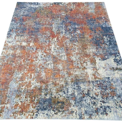 FRANCO szőnyegdarab 160x220 cm - kék / narancssárga