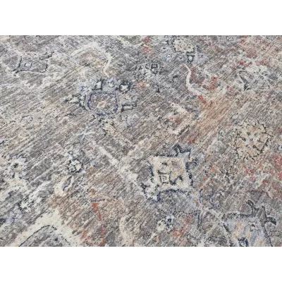 Ovális szőnyegdarab 200x290 cm FRANCO - bézs / kék