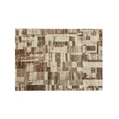 DEMIAN szőnyegdarab 140x190 cm patchwork mintával - barna / bézs