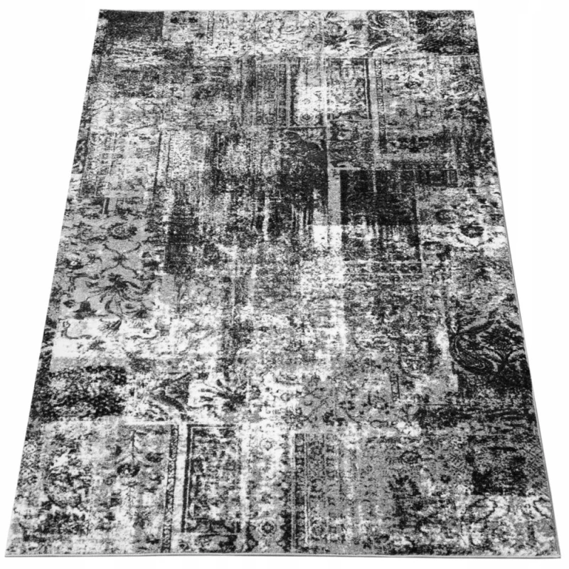 Szőnyegdarab 140x190 cm DEMIAN - szürke / fehér