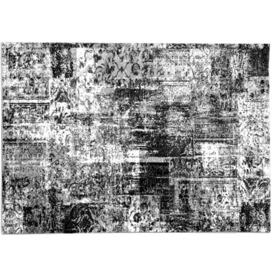 Szőnyegdarab 140x190 cm DEMIAN - szürke / fehér
