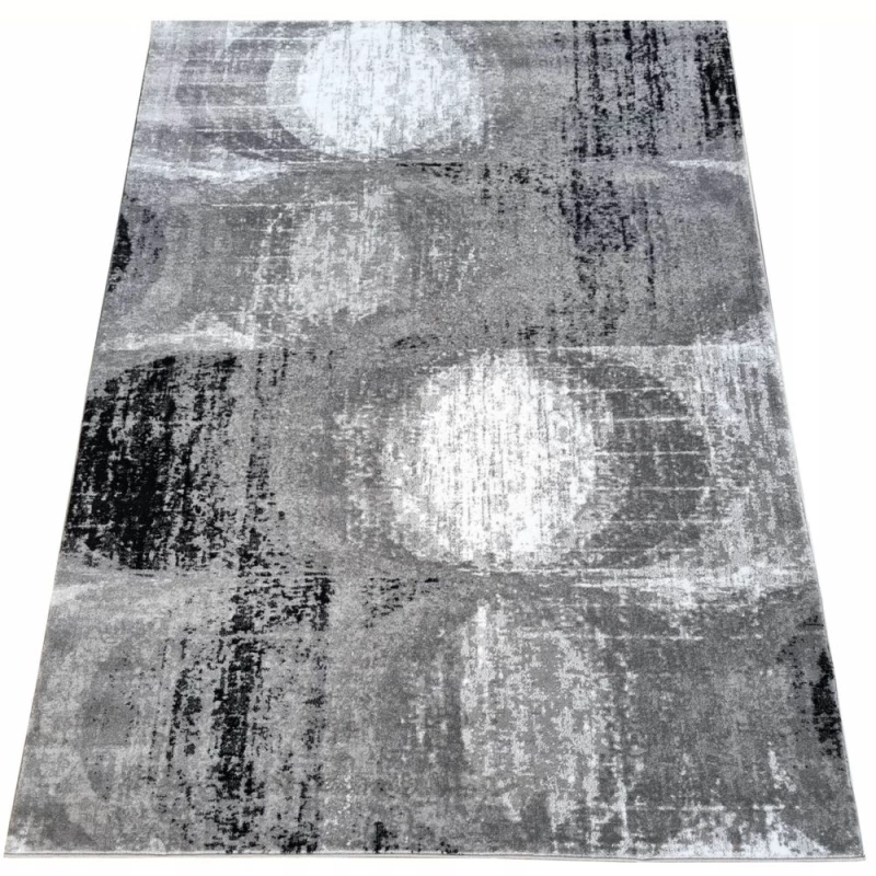 Absztrakt szőnyegdarab 240x330 cm DEMIAN - szürke / fehér / fekete