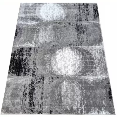Absztrakt szőnyegdarab 240x330 cm DEMIAN - szürke / fehér / fekete
