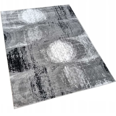 Absztrakt szőnyegdarab 240x330 cm DEMIAN - szürke / fehér / fekete