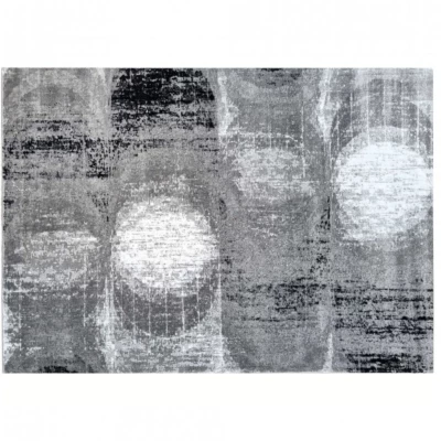 Absztrakt szőnyegdarab 240x330 cm DEMIAN - szürke / fehér / fekete