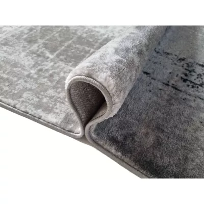 Absztrakt szőnyegdarab 200x290 cm DEMIAN - szürke / fehér / fekete