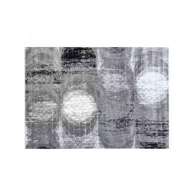 Absztrakt szőnyegdarab 200x290 cm DEMIAN - szürke / fehér / fekete