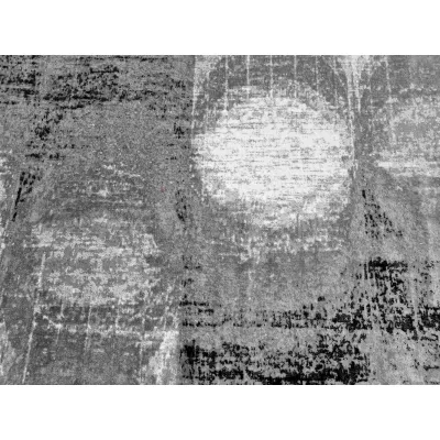 Absztrakt szőnyegdarab 150x300 cm DEMIAN - szürke / fehér / fekete