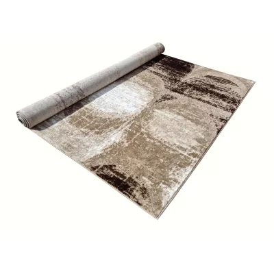 Absztrakt szőnyegdarab 240x330 cm DEMIAN - barna / fehér / fekete