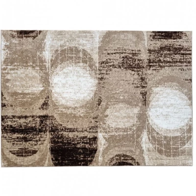 Absztrakt szőnyegdarab 200x290 cm DEMIAN - barna / fehér / fekete