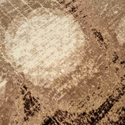 Absztrakt szőnyegdarab 140x190 cm DEMIAN - barna / fehér / fekete