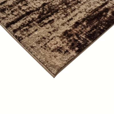 Absztrakt szőnyegdarab 140x190 cm DEMIAN - barna / fehér / fekete