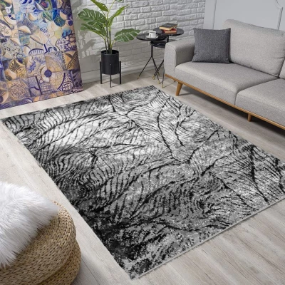 Modern szőnyegdarab 200x290 cm DEMIAN - szürke / fekete