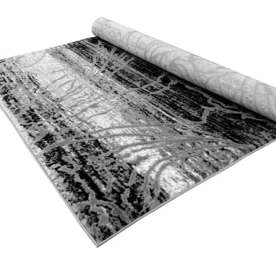 Modern szőnyegdarab 140x190 cm DEMIAN - szürke / fekete / fehér