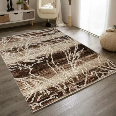 Modern szőnyegdarab 200x290 cm DEMIAN - bézs / barna