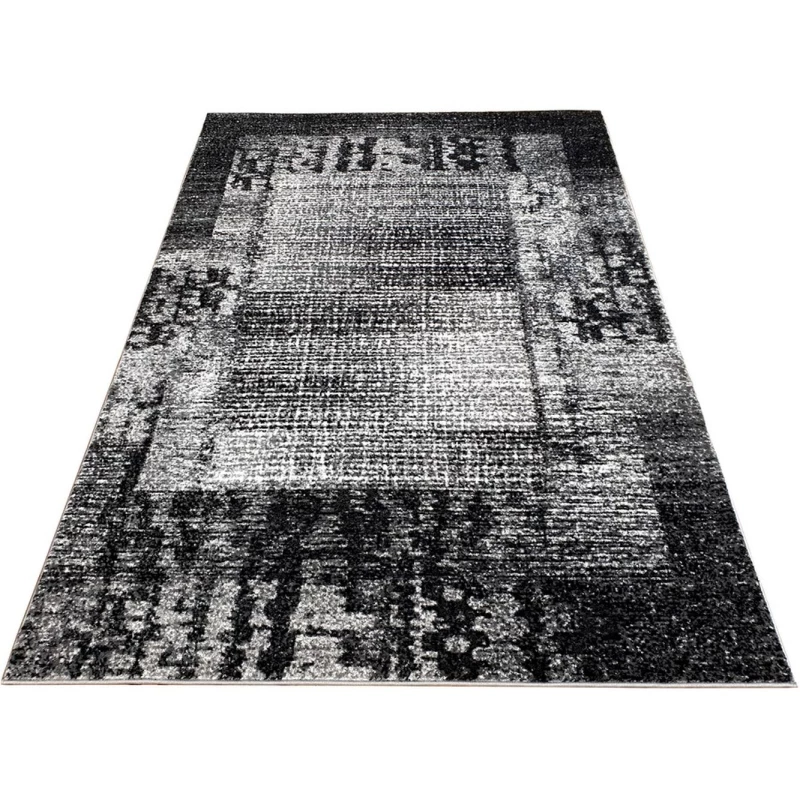 Szőnyegdarab 200x290 cm DEMIAN - szürke / fehér / fekete