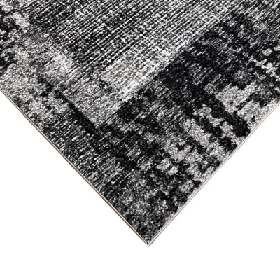 Szőnyegdarab 200x290 cm DEMIAN - szürke / fehér / fekete