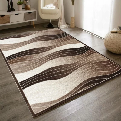 Modern szőnyegdarab 160x220 cm DEMIAN - barna / bézs