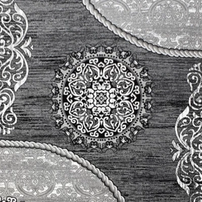 DEMIAN szőnyegdarab 200x290 cm díszekkel - szürke / fehér