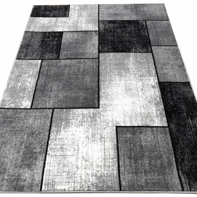 Szőnyegdarab 160x220 cm DEMIAN - szürke / fekete / fehér