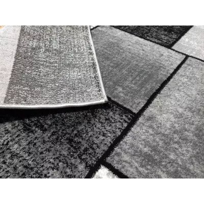 Szőnyegdarab 160x220 cm DEMIAN - szürke / fekete / fehér