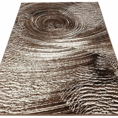 Absztrakt szőnyegdarab 200x290 cm DEMIAN - barna / bézs