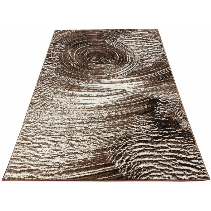 Absztrakt szőnyegdarab 200x290 cm DEMIAN - barna / bézs
