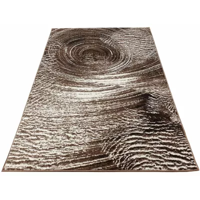 Absztrakt szőnyegdarab 120x170 cm DEMIAN - barna / bézs
