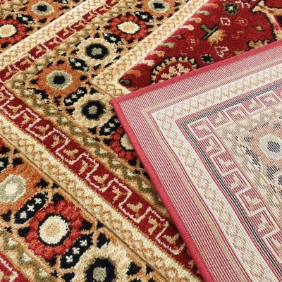 Keleti darab szőnyeg 160x220 cm ASTOR - piros / bézs