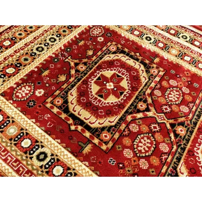 Keleti darab szőnyeg 140x190 cm ASTOR - piros / bézs
