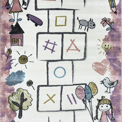 Gyerek szőnyegdarab 120x180 DORRIS 11 - rózsaszín