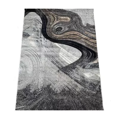 Téglalap alakú szőnyegdarab 80x150 COALINGA 2 - szürke / fekete / arany