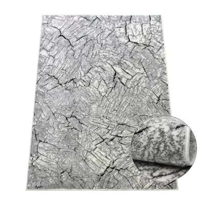 Darab szőnyeg absztrakt mintával 40x60 BRAWLEY 1 - szürke / fehér