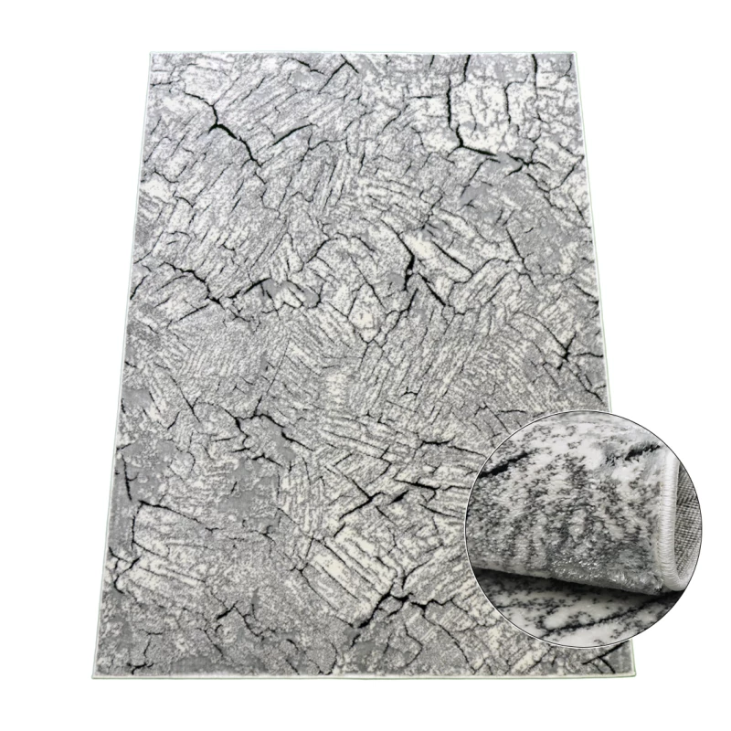 Darab szőnyeg absztrakt mintával 160x220 BRAWLEY 1 - szürke / fehér