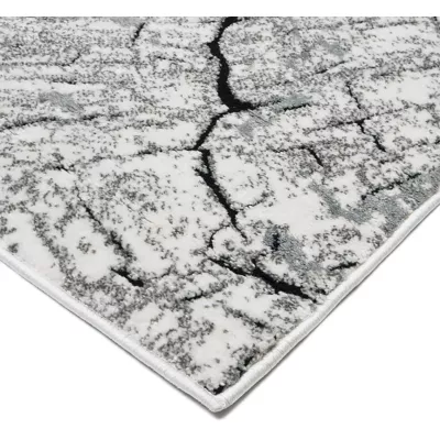 Darab szőnyeg absztrakt mintával 160x220 BRAWLEY 1 - szürke / fehér