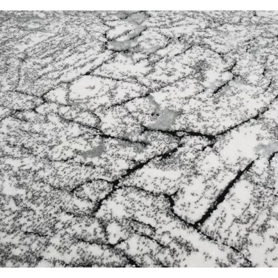 Darab szőnyeg absztrakt mintával 40x60 BRAWLEY 1 - szürke / fehér