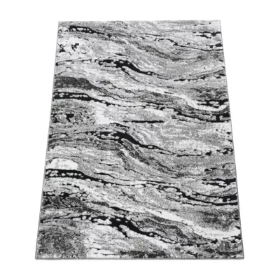 Téglalap alakú szőnyeg 40x60 BRAWLEY 4 - szürke / fehér