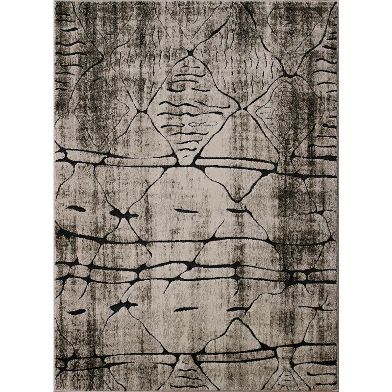 Modern szőnyegdarab 140x190 BRAWLEY 7 - bézs / fekete
