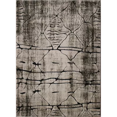 Modern szőnyegdarab 140x190 BRAWLEY 7 - bézs / fekete
