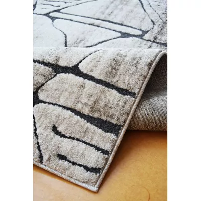 Modern szőnyegdarab 140x190 BRAWLEY 7 - bézs / fekete