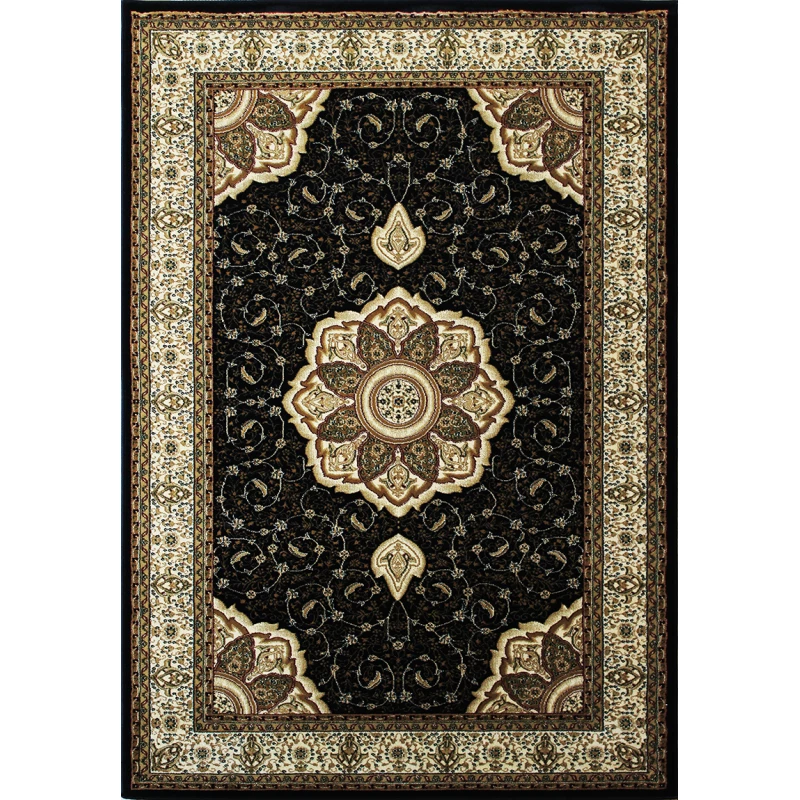 Szőnyeg keleties mintával 200x300 CAMBRIA 1 - fekete
