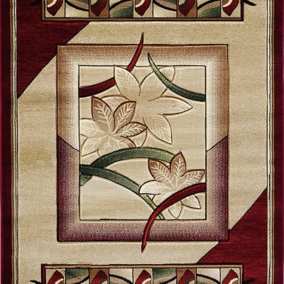 Modern szőnyegdarab 200x290 ARTESIA 1 - virágmintás / piros