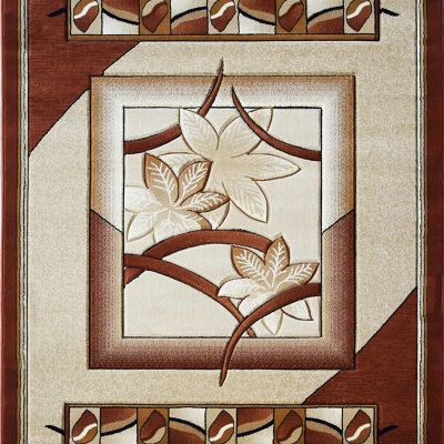 Modern szőnyegdarab 200x290 ARTESIA 2 - virágmintás / barna