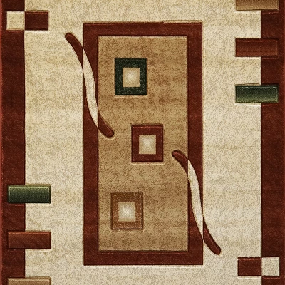 Modern darab mintás szőnyeg 140x190 ARTESIA 4 - barna