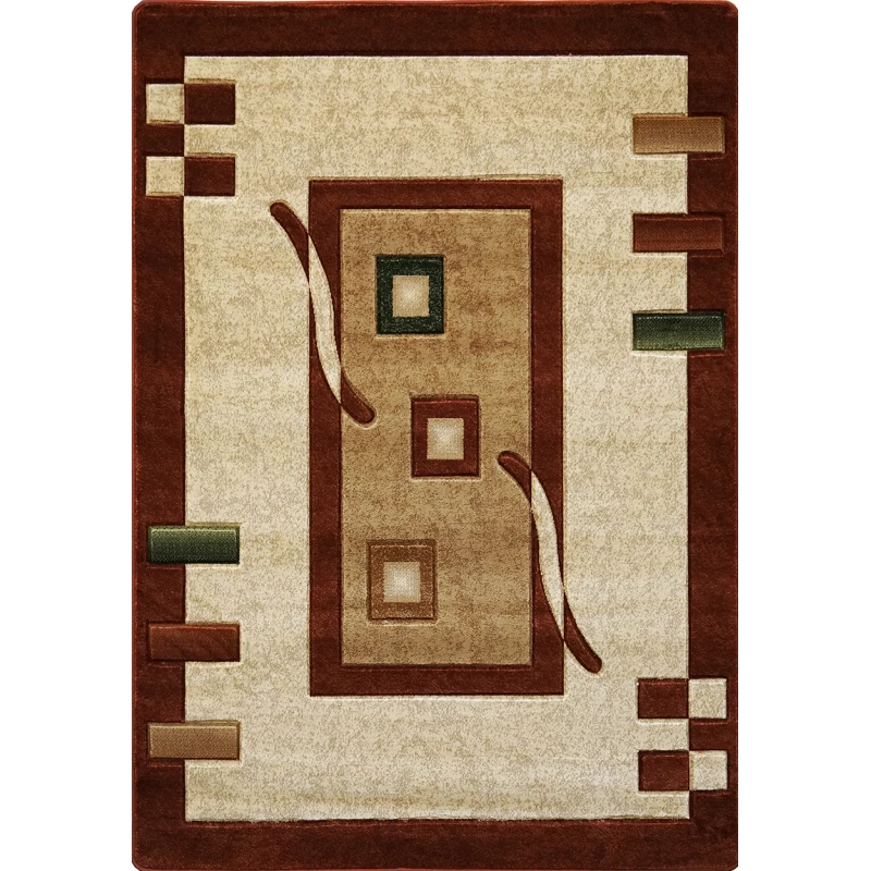 Modern darab mintás szőnyeg 140x190 ARTESIA 4 - barna