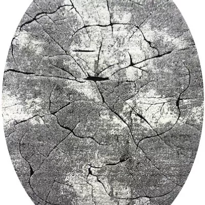 Ovális szőnyegdarab 160x220 BRAWLEY 8 - szürke / fehér